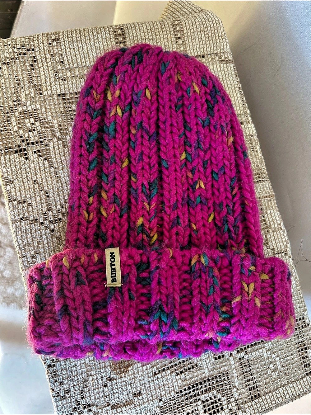 Burton Bonita Beanie Pink & Multicolor Knit